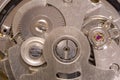 Clockwork gears inside the watch