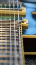 Guitar bridge and chords side view