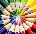 Macro shot of color pencils Royalty Free Stock Photo