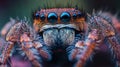 Macro shot of a colorful jumping spider Royalty Free Stock Photo