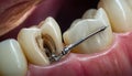 Close-up of Dental Work on Molar Royalty Free Stock Photo