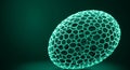 Abstract glowing cell structure in deep green Royalty Free Stock Photo