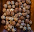 macro shot of exotic spice white cardamon on a wood plate from China