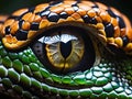 macro shot of eye of snake Royalty Free Stock Photo