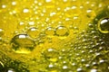 macro shot of freshly pressed olive oil