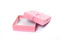 Macro shot of gift box on white Royalty Free Stock Photo