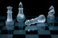 Macro shot of glass chess set Royalty Free Stock Photo