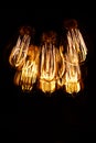 Macro shot of glowing light bulbs Royalty Free Stock Photo
