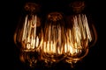 Macro shot of glowing light bulbs Royalty Free Stock Photo
