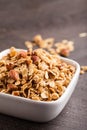 Macro shot of granola