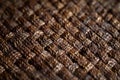 Close up Texture of Woven Brown Fabric