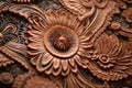 macro shot of intricate leather tooling patterns