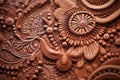 macro shot of intricate leather tooling patterns