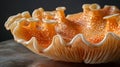 Macro Shot of a Jellyfish's Epidermis. Orange Hues, Graceful Undulations. Earth Day. AI Generated Royalty Free Stock Photo