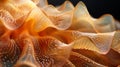 Macro Shot of a Jellyfish's Epidermis. Orange Hues, Graceful Undulations. Earth Day. AI Generated Royalty Free Stock Photo