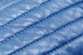 Macro shot leather texture background. Part of blue perforated leather details. Perforated leather texture background. Texture Royalty Free Stock Photo