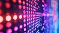 A macro shot of LED pixels emitting a soft glow and blending together to create a seamless smooth display