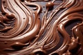 macro shot of melted chocolate swirls and patterns