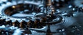 A macro shot of metal gears being lubricated highlighting the maintenance and functionality in mechanical systems Royalty Free Stock Photo