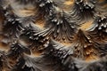 macro shot of metal shavings, byproduct of a milling machine Royalty Free Stock Photo