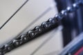 Macro shot of mountain bike chain repair mountain bike Royalty Free Stock Photo