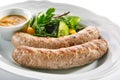 Macro Shot of Munich Sausages for Frying Made from Pork and Beef Royalty Free Stock Photo