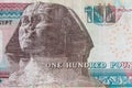 Macro shot of one hundred egyptian pounds bill Royalty Free Stock Photo