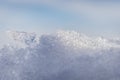 A macro shot of a pile of snow Royalty Free Stock Photo