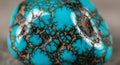 Macro shot of polished Spiderweb Turquoise Gemstone Royalty Free Stock Photo