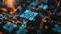 Macro shot of a QR code generated by a blockchain system for verifying the authenticity of medical research data Royalty Free Stock Photo