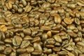 Macro shot of roasted coffee beans. Natural texture. Roasted coffee beans background texture. Arabic roasting coffee -