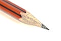 Macro shot of a sharpened pointed lead pencil Royalty Free Stock Photo