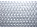 Macro Shot of Silver Bubble Wrap Texture with Gradient Light and Circle Pattern Royalty Free Stock Photo