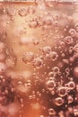 Macro shot of sparkling rose champagne with bubbles Royalty Free Stock Photo