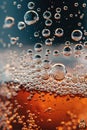 Macro shot of sparkling rose champagne with bubbles Royalty Free Stock Photo