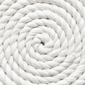 Macro Shot of Spiraling White Nautical Rope Texture Detailed Pattern Background Royalty Free Stock Photo