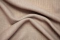 macro shot of taupe linen fabric texture