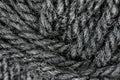 Macro shot of the texture of a string bright grey rope