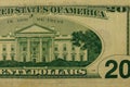 Macro shot of twenty dollar bill Royalty Free Stock Photo