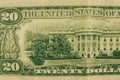 Macro shot of twenty dollar bill Royalty Free Stock Photo