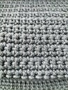 Macro shot of weaving textile texture .Gray thread close up Royalty Free Stock Photo