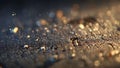 Macro Silver Microprocessor Surface with Fine Dust (ai generated) Royalty Free Stock Photo