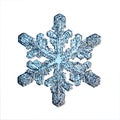 Macro snowflake ice crystals present Royalty Free Stock Photo