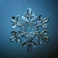 Macro snowflake ice crystals present natural Royalty Free Stock Photo