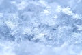 Macro of snowflake in natural surroundings. Royalty Free Stock Photo