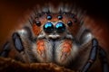 Macro spider eye in nature - AI generated