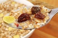 Healthy breakfast of meusli and milk Royalty Free Stock Photo