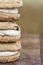 Macro Stack of Carrot Cake Cookies Sandwiches Royalty Free Stock Photo