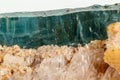 Macro stone Apatite mineral on white background