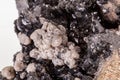 Macro stone groutite mineral on white background